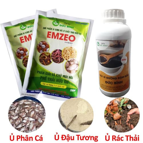 Emzeo ủ phân cá, phân trùn quế,...nhanh chóng hiệu quả