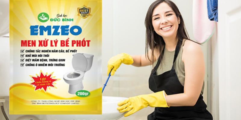 Men xử lý bể phốt chứa vi sinh vật có thể phân hủy chất thải