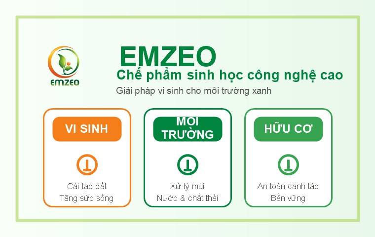 Minh họa thương hiệu chế phẩm sinh học Emzeo